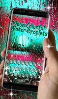 Color Water Drops Keyboard Theme Poster