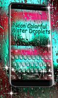 Color Water Drops Keyboard Theme capture d'écran 1