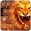 Fire Red Roar Lion Keyboard Theme
