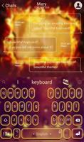 TouchPal Fire Keyboard Theme ảnh chụp màn hình 1