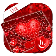 Live Floating Love Heart Valentine Keyboard Theme APK Herunterladen