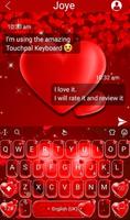 Live Floating Love Heart Valentine Keyboard Theme ảnh chụp màn hình 1
