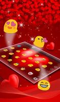 Live Floating Love Heart Valentine Keyboard Theme ภาพหน้าจอ 3