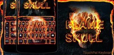 Flame Skull Keyboard Theme