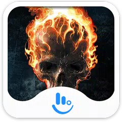 Скачать Flame Skull Keyboard Theme APK