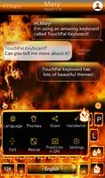 Burning Fire Keyboard Theme capture d'écran 2