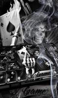 Poker Skull Death Keyboard Theme capture d'écran 2