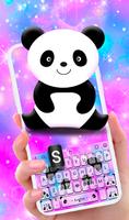 Galaxy Lovable Panda Keyboard Theme poster