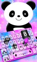 Galaxy Lovable Panda Keyboard Theme screenshot 1