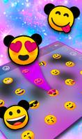 Galaxy Lovable Panda Keyboard Theme screenshot 2