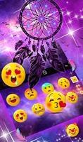 Purple Galaxy Dream Catcher Keyboard Theme captura de pantalla 3