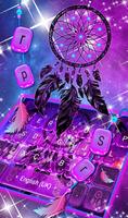 Purple Galaxy Dream Catcher Keyboard Theme постер