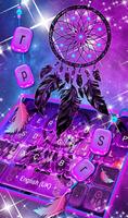 Purple Galaxy Dream Catcher Keyboard Theme โปสเตอร์