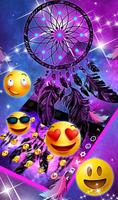 Purple Galaxy Dream Catcher Keyboard Theme скриншот 2