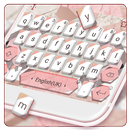 Geometric Coral Pink Keyboard Theme APK