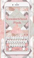 Geometric Coral Pink poster