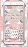 Geometric Coral Pink Cartaz