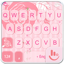 Girly Pink Rose Keyboard Theme APK