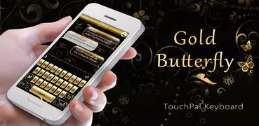 Gold Butterfly Keyboard Theme