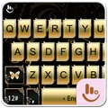 Gold Butterfly Keyboard Theme