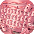 Pink Liquid Keyboard Theme icône