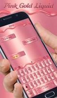 Pink Liquid Keyboard Theme Affiche