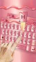 Pink Liquid Keyboard Theme capture d'écran 2