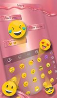 Pink Liquid Keyboard Theme capture d'écran 3