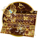 Golden Butterfly Keyboard Theme APK