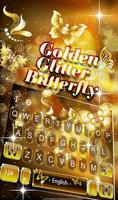 Golden Glitter Butterfly poster