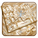 APK Golden Flower Pearl Keyboard Theme