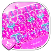 Glitter Pink Heart Keyboard Theme