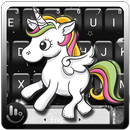 Black Cute Glitter Unicorn Keyboard Theme APK