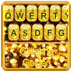 Glittering Golden Pearls Keyboard Theme иконка