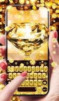 Glittering Golden Pearls Keyboard Theme скриншот 1