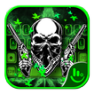 Green Weed Skull Keyboard Theme