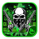 Green Weed Skull Keyboard Theme icon
