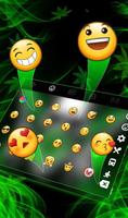 Green Weed Skull Keyboard Theme screenshot 3