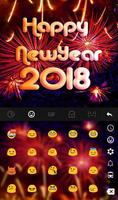 Happy New Year 2018 Keyboard Theme capture d'écran 2