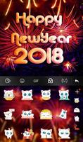 Happy New Year 2018 Keyboard Theme скриншот 3