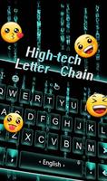 High-Tech Letter Chain Keyboard Theme capture d'écran 3
