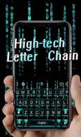 High-Tech Letter Chain Keyboard Theme Affiche