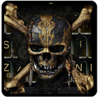 Skeleton Skull Keyboard Theme icône
