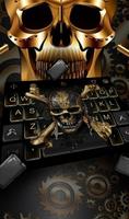 Skeleton Skull Keyboard Theme Affiche