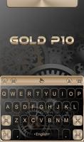 HUAWEI Gold P10 Keyboard Theme الملصق