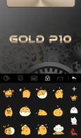HUAWEI Gold P10 Keyboard Theme تصوير الشاشة 3