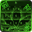 Live Neon Green Rasta Weed Keyboard Theme