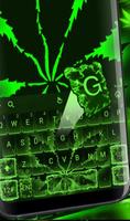 Live Neon Green Rasta Weed Keyboard Theme Ekran Görüntüsü 2