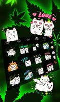 Live Neon Green Rasta Weed Keyboard Theme Ekran Görüntüsü 3