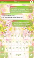 White Jasmine Keyboard Theme ảnh chụp màn hình 1